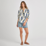 Womens Indira Top - Navy Buttercup Floral