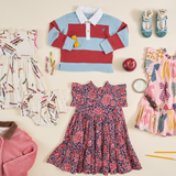 Girls Harper Dress - Patterned Bows