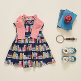 Girls Fatima Dress - Bookshelf