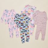 Kids Bamboo PJ Set - Pink Unicorn Fields