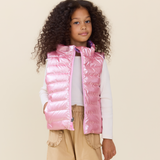 Girls Reversible Riley Vest - Purple Paisley Vines