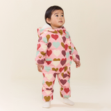 Baby Girls Ruffle Snowsuit - Multi Harvest Hearts