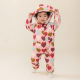 Baby Girls Ruffle Snowsuit - Multi Harvest Hearts