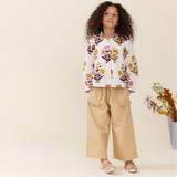 Girls Kalani Button Up Top - Harvest Dandelion