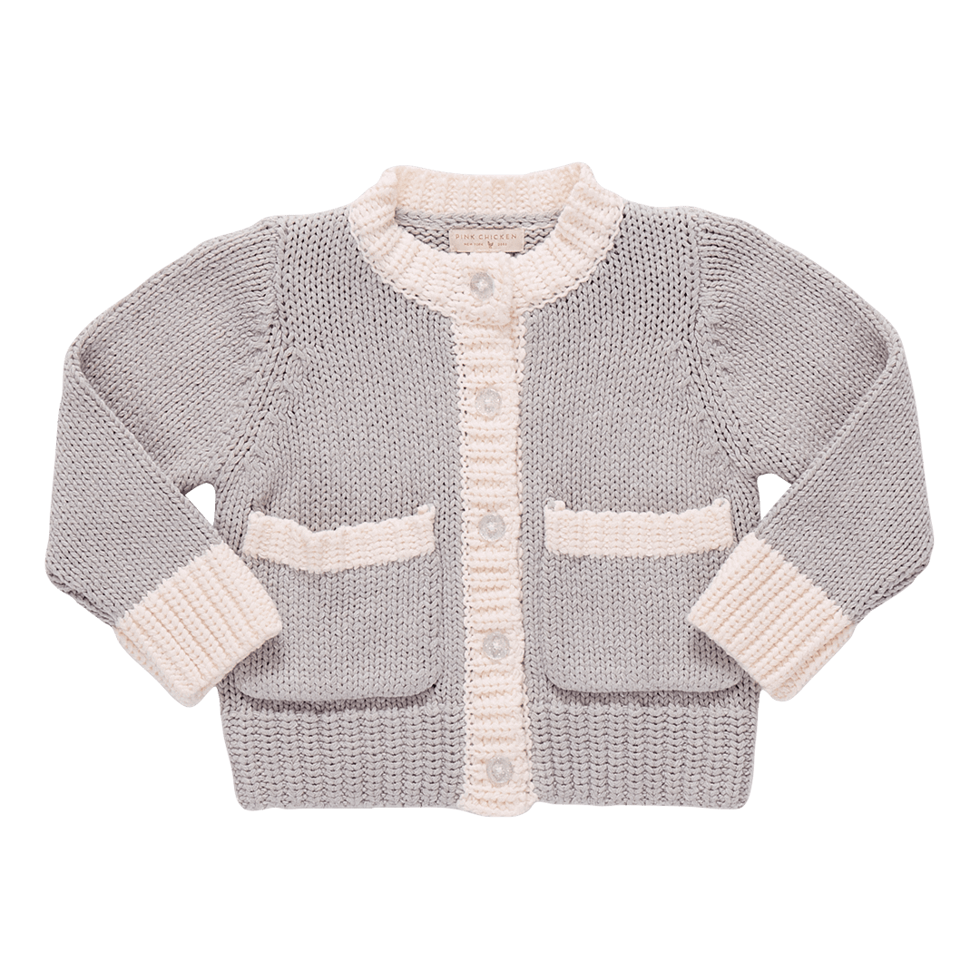 Girls Cali Sweater - Heather Gray | Pink Chicken