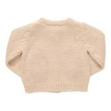 Baby Girls Maude Sweater - Cream Flower Embroidery | Pink Chicken
