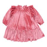 Girls Velour Harper Dress - Desert Rose | Pink Chicken