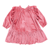Girls Velour Harper Dress - Desert Rose | Pink Chicken