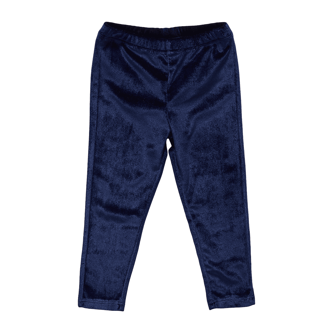 Girls Velour Legging - Navy | Pink Chicken