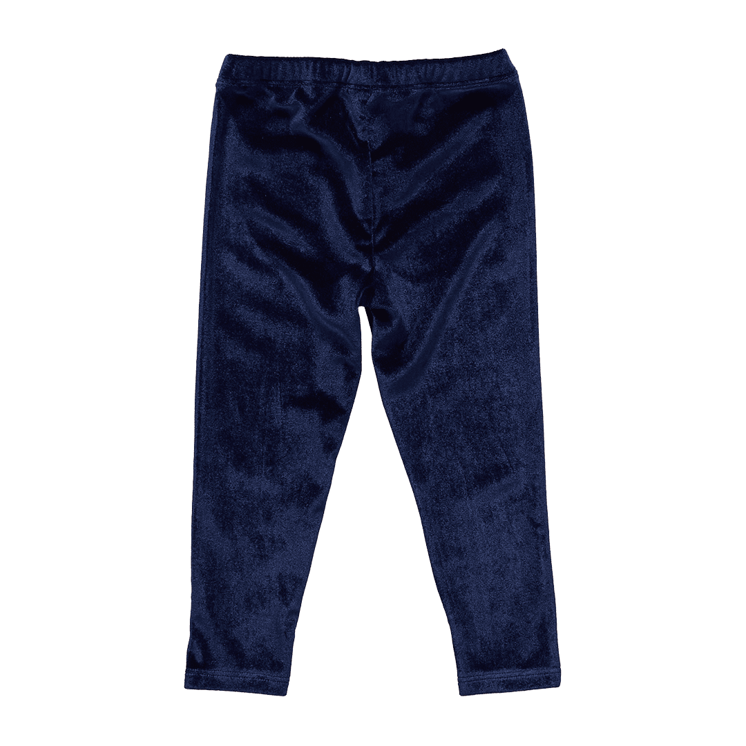 Girls Velour Legging - Navy | Pink Chicken