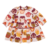 Girls Charlie Dress - Autumn Pansies | Pink Chicken