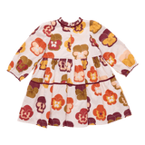 Girls Charlie Dress - Autumn Pansies | Pink Chicken