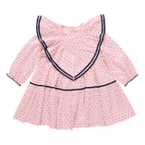 Girls Raphaela Dress - Strawberry Cream Polka Dot | Pink Chicken