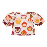 Girls Dana Top - Autumn Pansies | Pink Chicken