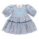 Girls Maribelle Dress - Blue Climbing Floral | Pink Chicken