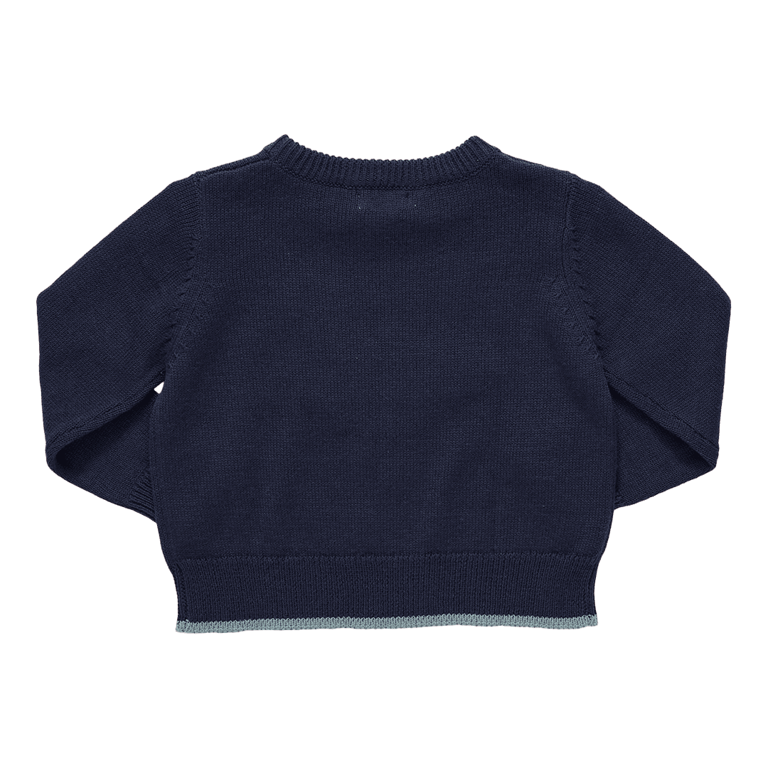 Boys Oliver Sweater - Navy Mallard | Pink Chicken