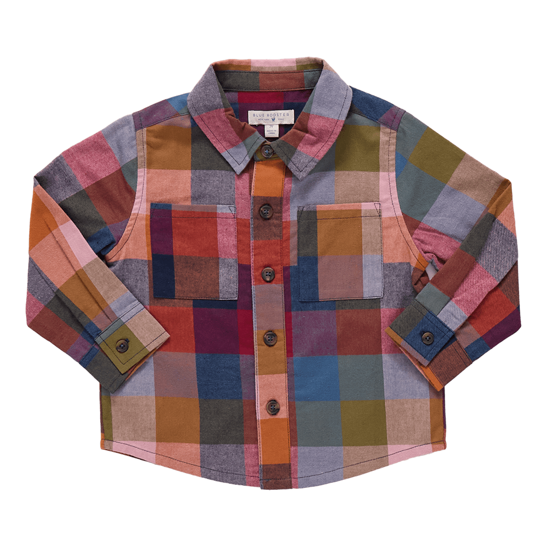 Boys Jack Shirt - Harvest Check | Pink Chicken