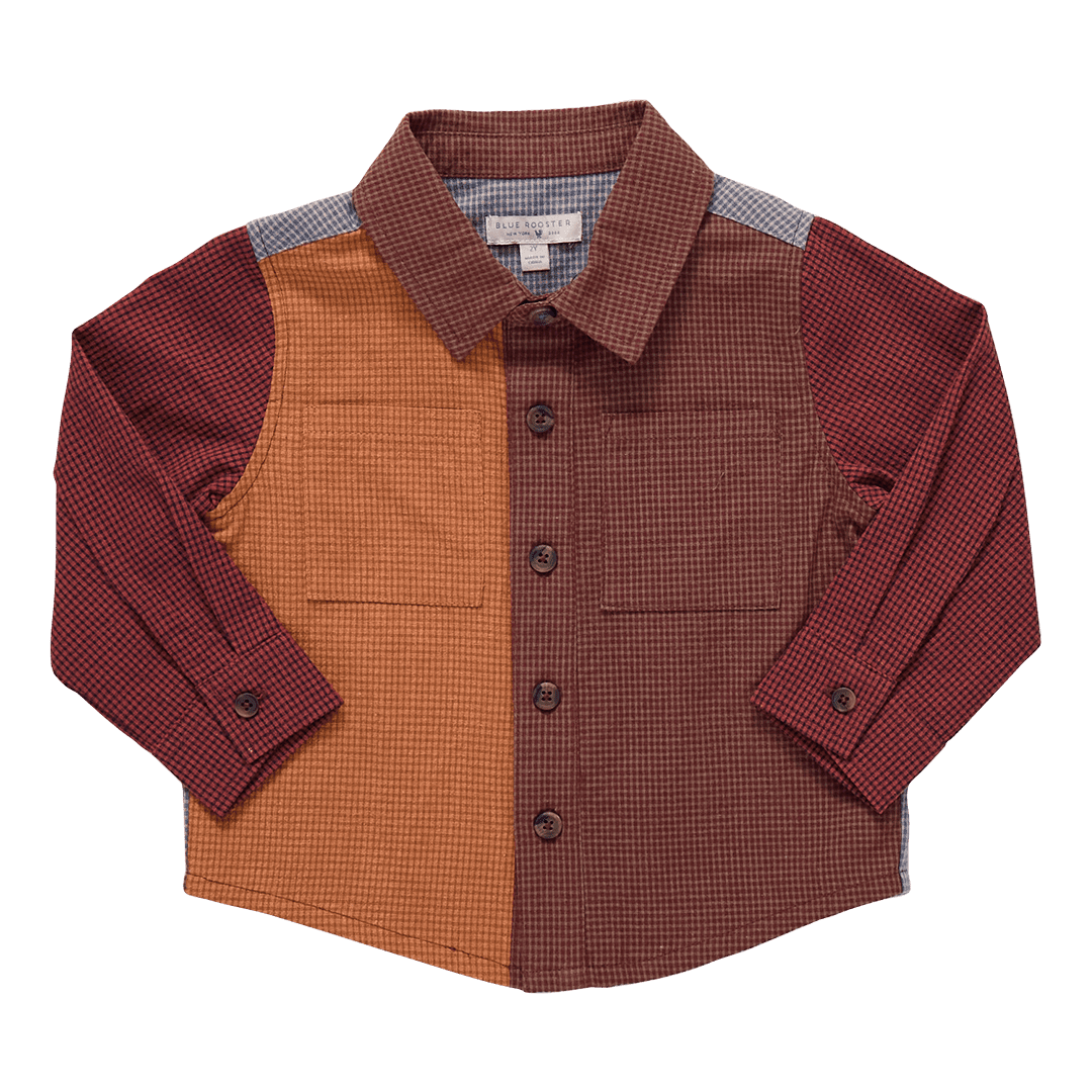 Boys Jack Shirt - Mixed Checks | Pink Chicken