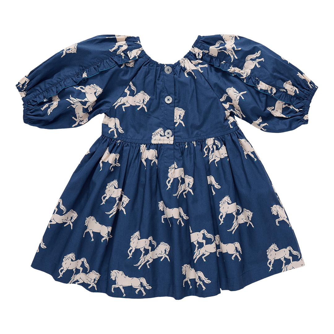 Girls Katya Dress - Wild Horses | Pink Chicken
