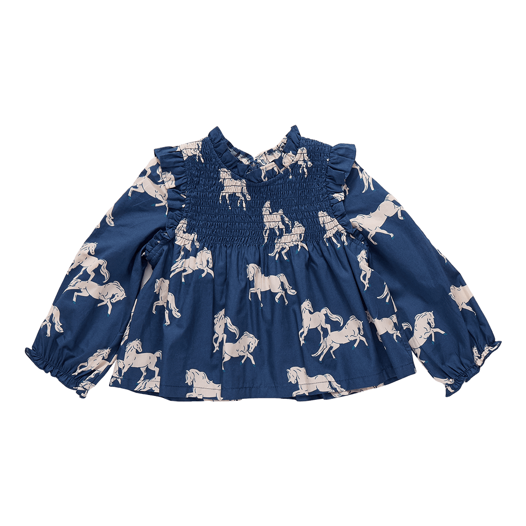 Girls Stevie Top - Wild Horses | Pink Chicken