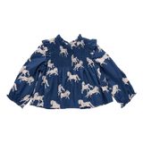 Girls Stevie Top - Wild Horses | Pink Chicken