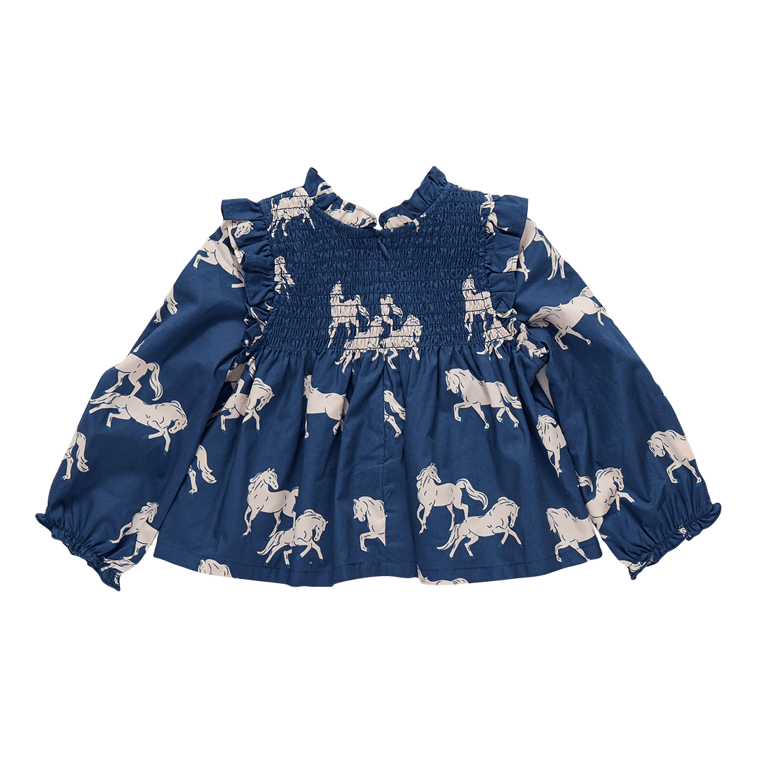 Girls Stevie Top - Wild Horses | Pink Chicken