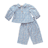 Baby Girls Dawson 2-Piece Set - Blue Climbing Floral | Pink Chicken