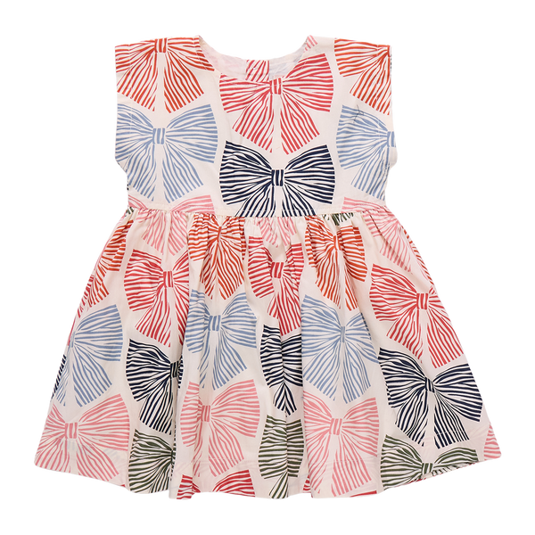 white christmas dresses Girls Adaline Dress | Multi Striped Bows