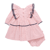 Baby Girls Raphaela Dress Set - Strawberry Cream Polka Dot | Pink Chicken