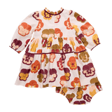 Baby Girls Charlie Dress Set - Autumn Pansies | Pink Chicken