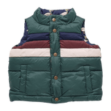 Kids Reversible Ellis Vest - Evergreen Stripe | Pink Chicken