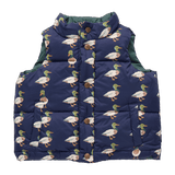 Kids Reversible Ellis Vest - Evergreen Stripe | Pink Chicken