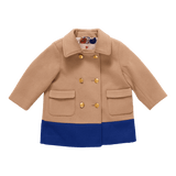 Girls Beck Peacoat - Camel | Pink Chicken