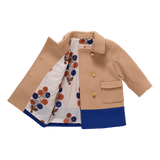 Girls Beck Peacoat - Camel | Pink Chicken