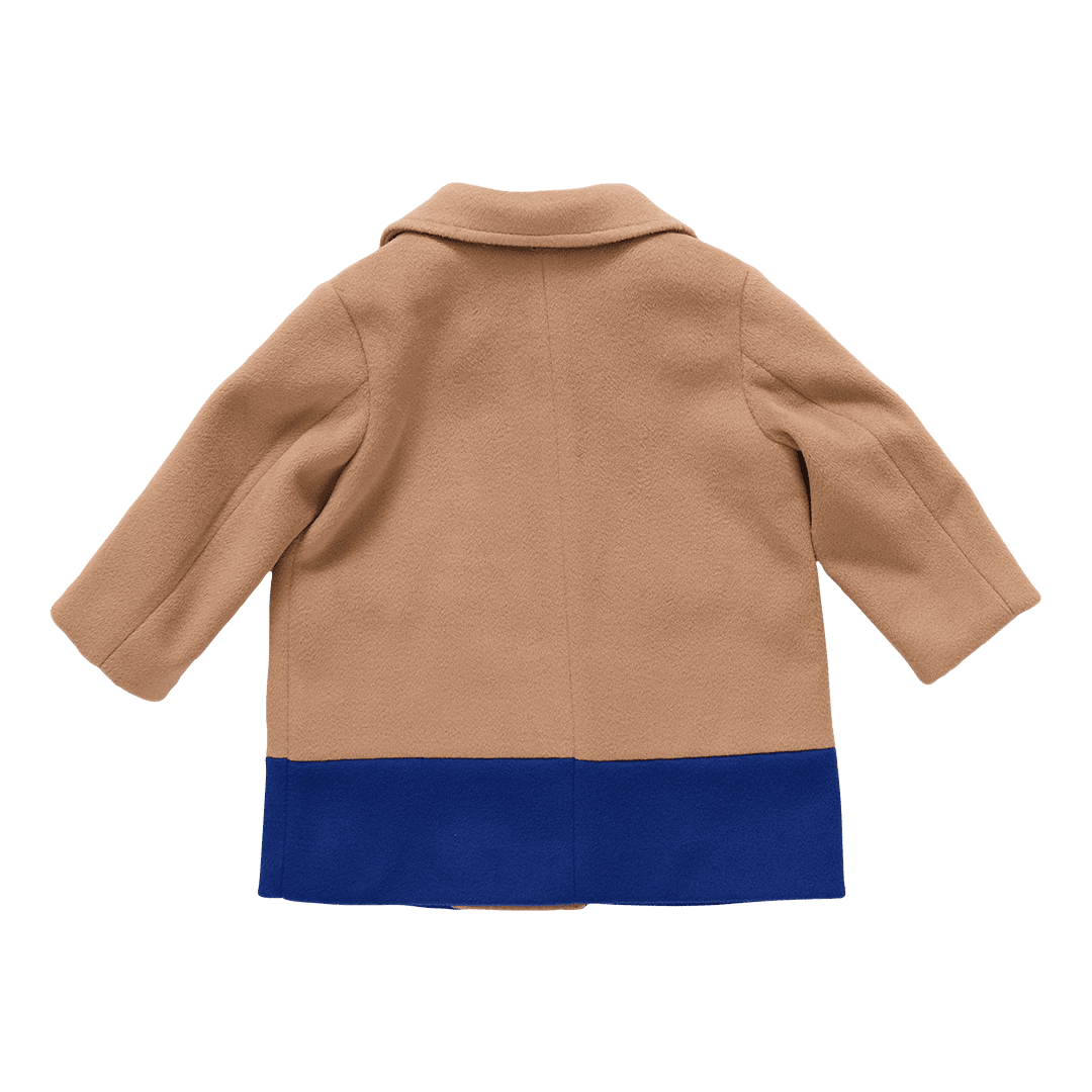 Girls Beck Peacoat - Camel | Pink Chicken