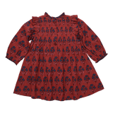 Girls Jaipur Dress - Red Autumn Strawflower | Pink Chicken
