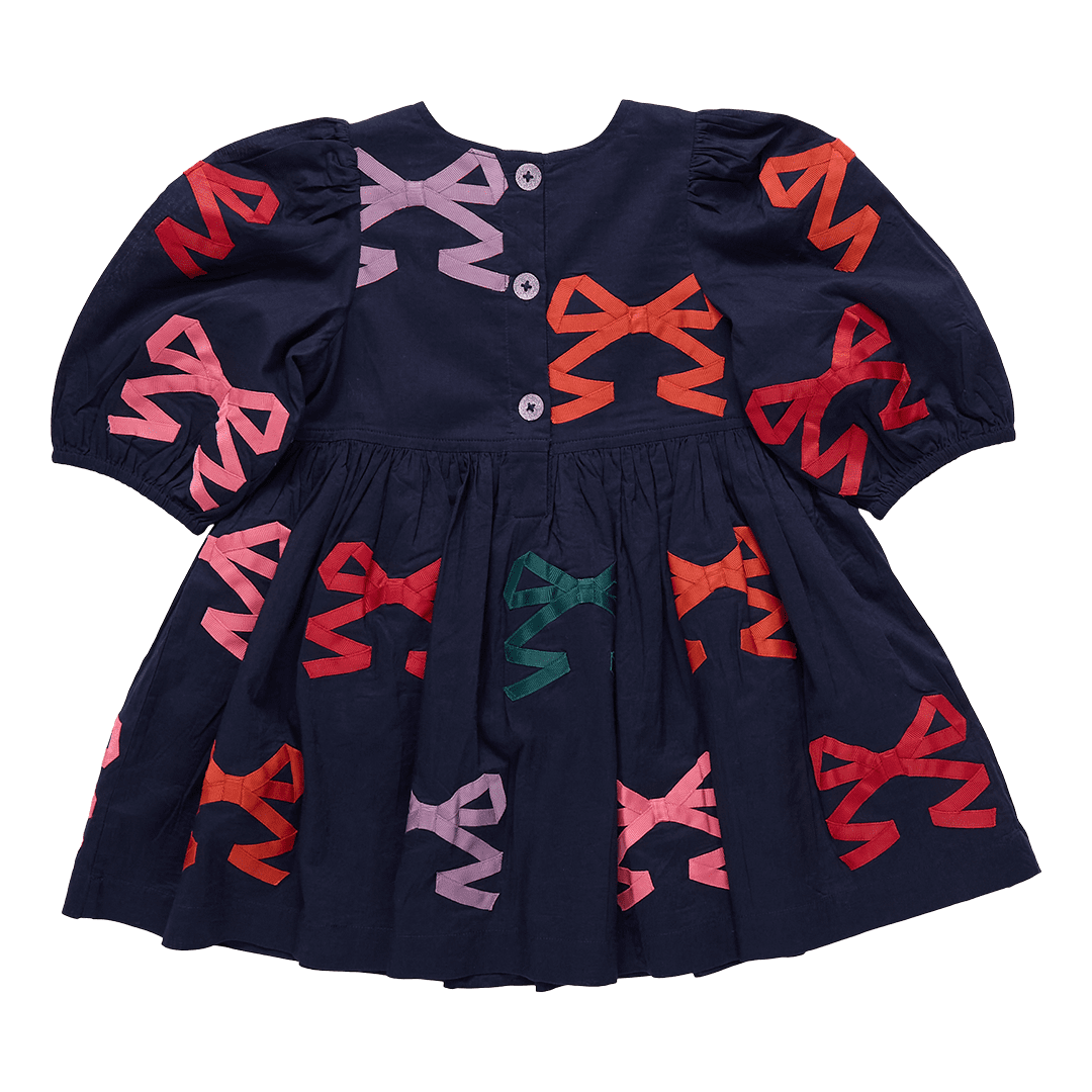 Baby Girls Brooke Dress Set - Multi Bow Applique | Pink Chicken