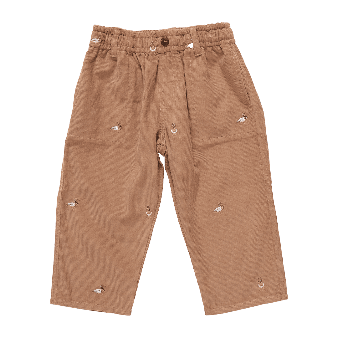 Boys Jackson Pant - Mallard Embroidery | Pink Chicken