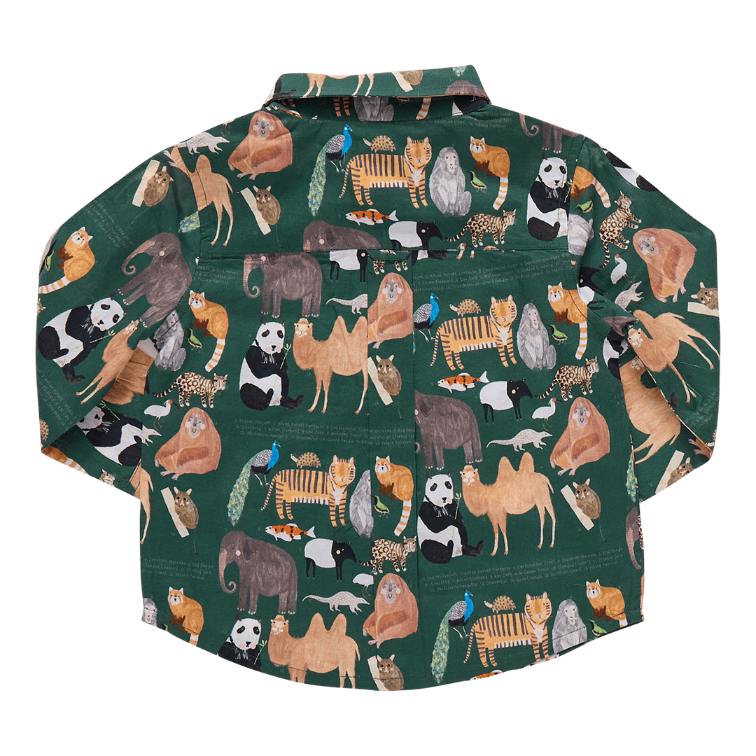 Boys Jack Shirt - Animals of Asia | Pink Chicken