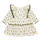Girls Raphaela Dress - Olive Rose Floral | Pink Chicken