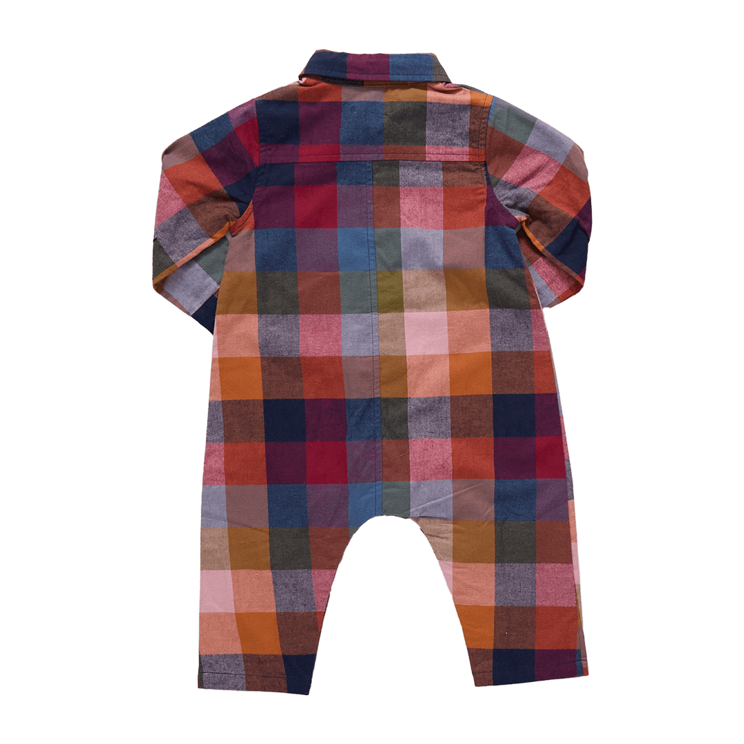 Baby Boys Easton Jumper - Harvest Check | Pink Chicken