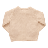 Girls Maude Sweater - Cream Flower Embroidery | Pink Chicken