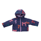 Girls Reversible Riley Jacket - Multi Bows | Pink Chicken
