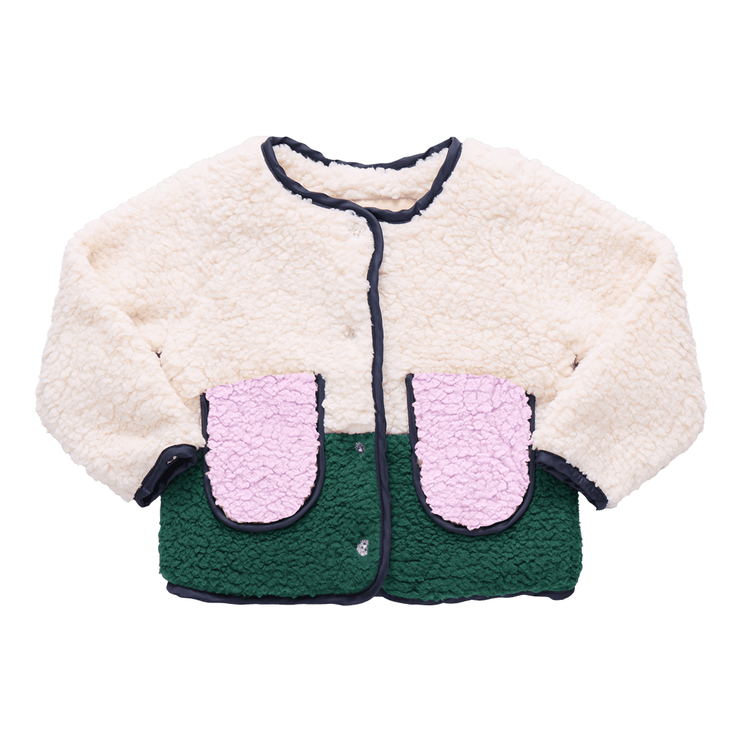 Girls Ruth Jacket - Cream | Pink Chicken