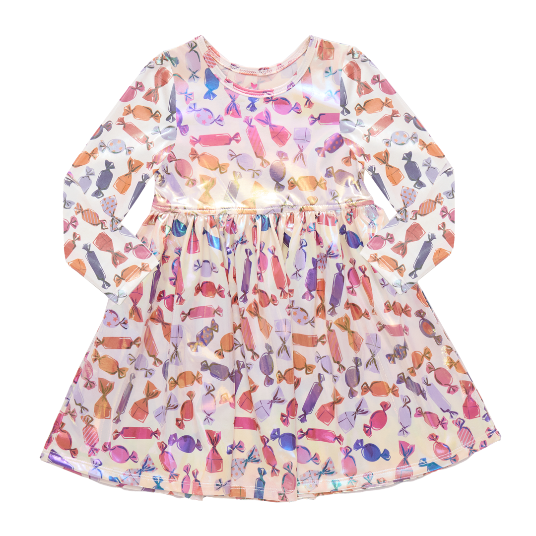 Girls Lame Steph Dress - Halloween Candy | Pink Chicken