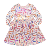 Girls Lame Steph Dress - Halloween Candy | Pink Chicken