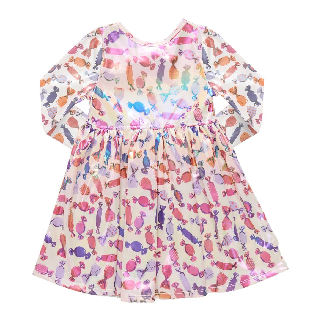 Girls Lame Steph Dress - Halloween Candy | Pink Chicken