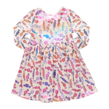 Girls Lame Steph Dress - Halloween Candy | Pink Chicken
