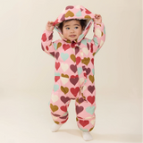 Baby Girls Ruffle Snowsuit - Multi Harvest Hearts
