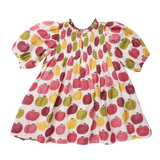 Girls Puff Sleeve Stevie- Pink Delicious Apples